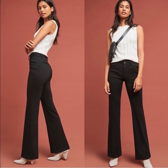 Anthropologie Pants - Anthropologie Essential Trouser Ponte Bootcut Pants Black 2